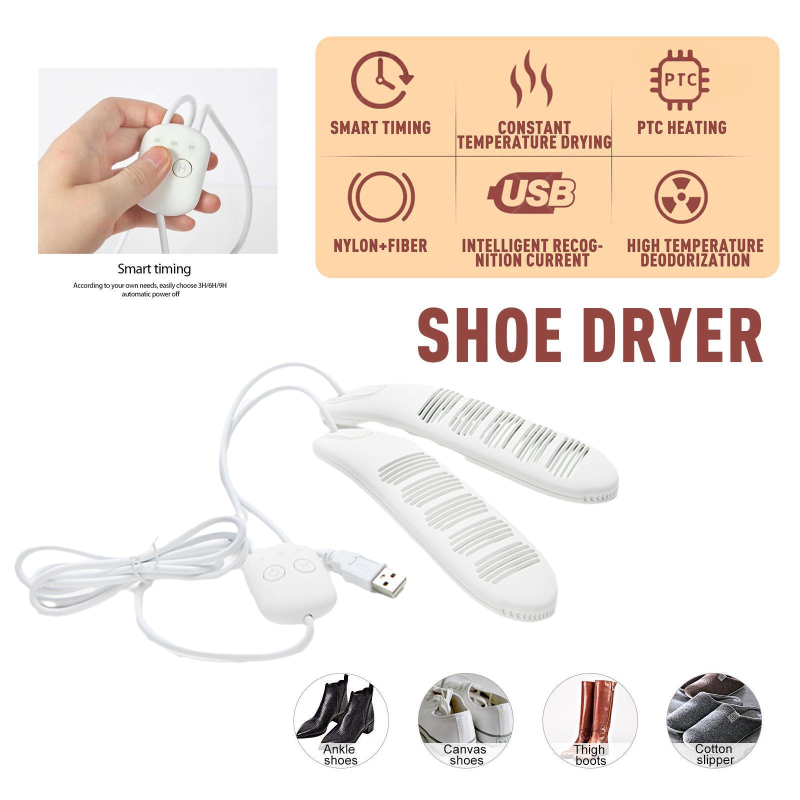 Usb Portable Shoe Dryer, Drying, Dehumidification& For Boots Deodorize & E1u7