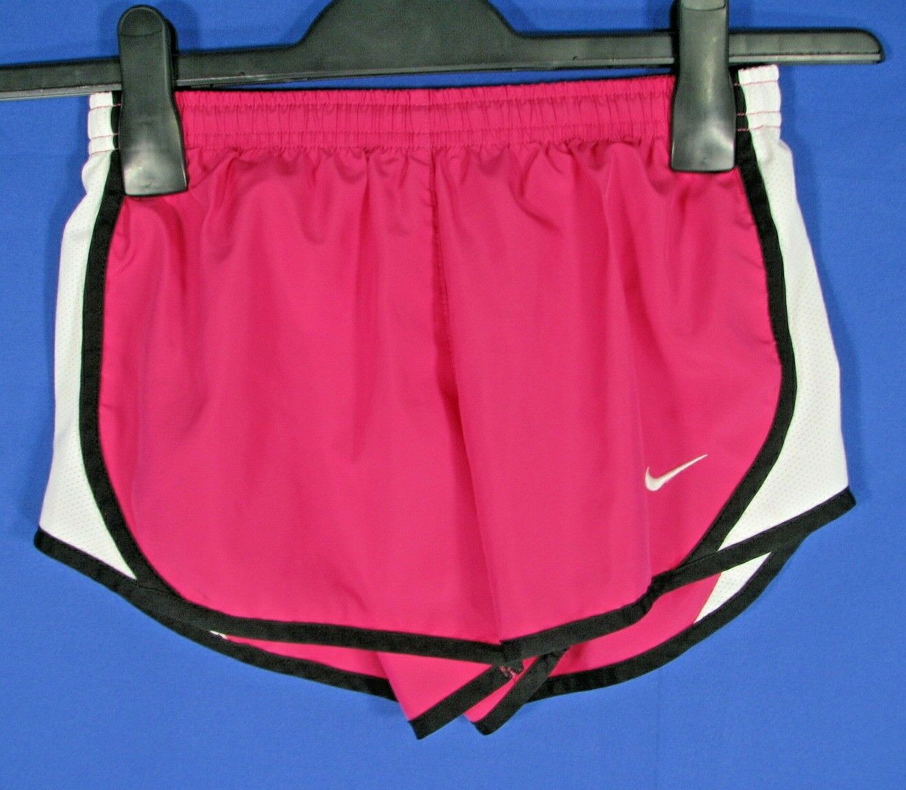 Nike Kids Shorts Pink/white/black Elastic/drawstring Dri-fit Built-in Brief Sz S