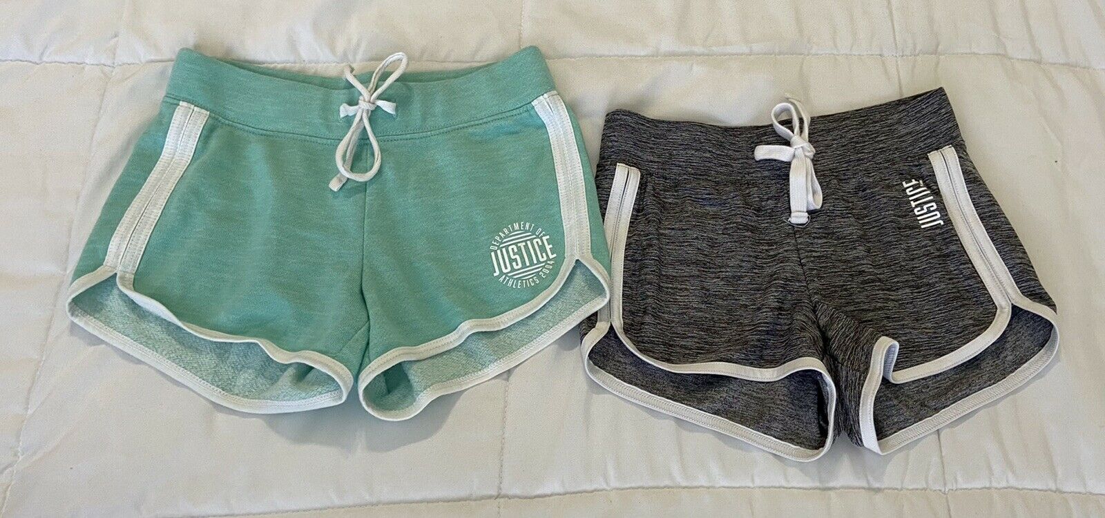 Girl's Lot Set Of 2 Justice Shorts Size: 6/7