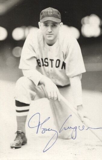 Tony Lupien Autographed Boston Red Sox Vintage Rowe Postcard