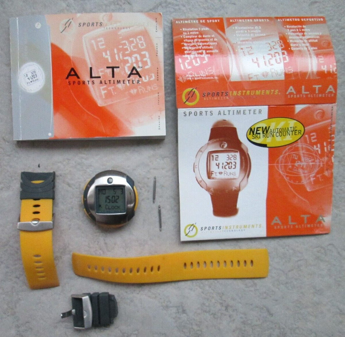 Vintage Sports Instruments Alta Sports Altimeter - Ski Run Counter Watch