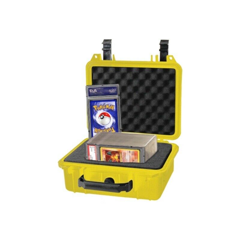 Graded Card Storage Box For Psa Bgs One-touch Small Size Yellow Waterproof Case