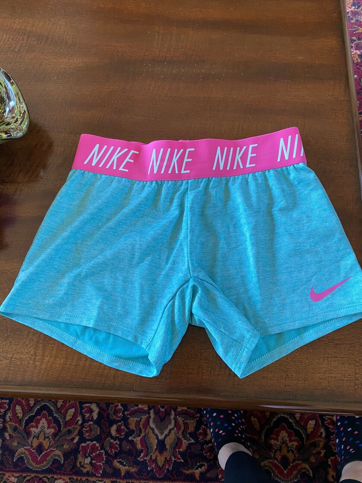 Kids Nike Dri Fit Shorts, New, Size Small, Teal